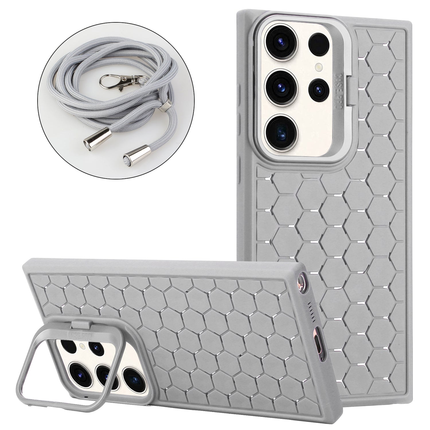 For Samsung Galaxy S24 Ultra TPU Case with Lanyard / Kickstand Heat Dissipation Cover For Samsung Galaxy S24 Ultra TPU Case with Lanyard / Kickstand Heat Dissipation Cover